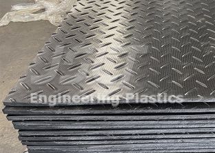 12.7mm Heavy Equipment HDPE Temporary Road Mat 4x8 HDPE Plastic Ground Protection Mats